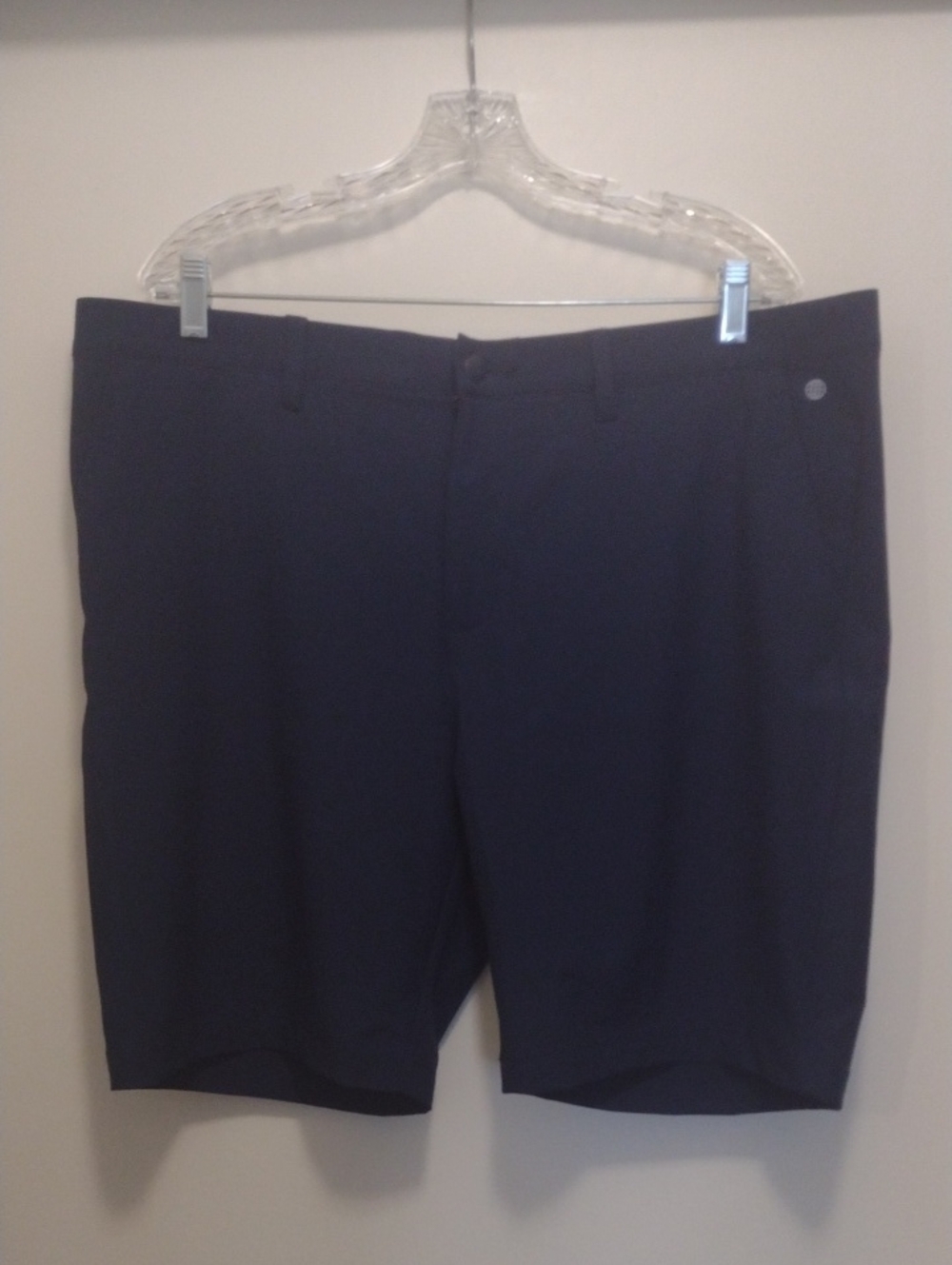 Adidas Men's Navy Flat Front Performance Shorts (J984)
